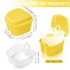 YunSchauen Denture Box Prosthesis Box Retainer Container Storage Box with Hanging Sieve for False Teeth Storage Cleaning Yellow view 3