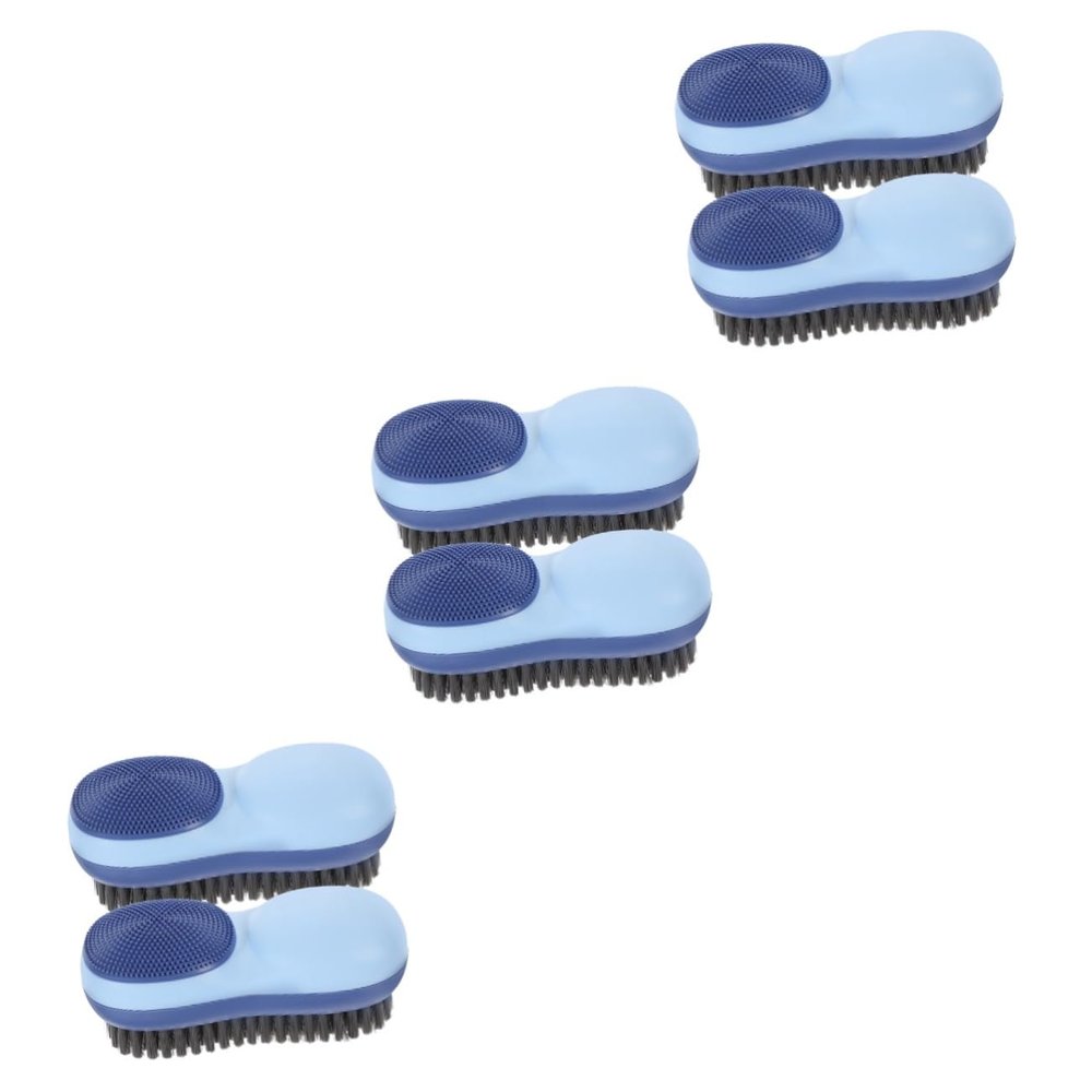 minkissy 6pcs Portable Clothes Washing Laundry Scrub Brush Multi-use Cleaning Brush for Laundry Scrubbing for Kitchen Small Cleaning Tasks