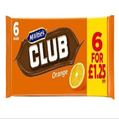 24 X Orange Club Biscuit Bar Pack 132g Delicious Tasty And Twisty Treat Gift Hamper For Birthday,Christmas,Easter