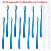 10PCS Portable Individually Wrapped Disposable Toothbrushes Kit with Toothpaste, Soft Bristles Disposable Guests Toothbrush Travel Toothbrush Set, Perfect for Home,Hotel,Camping,Travel,The Homeless view 4