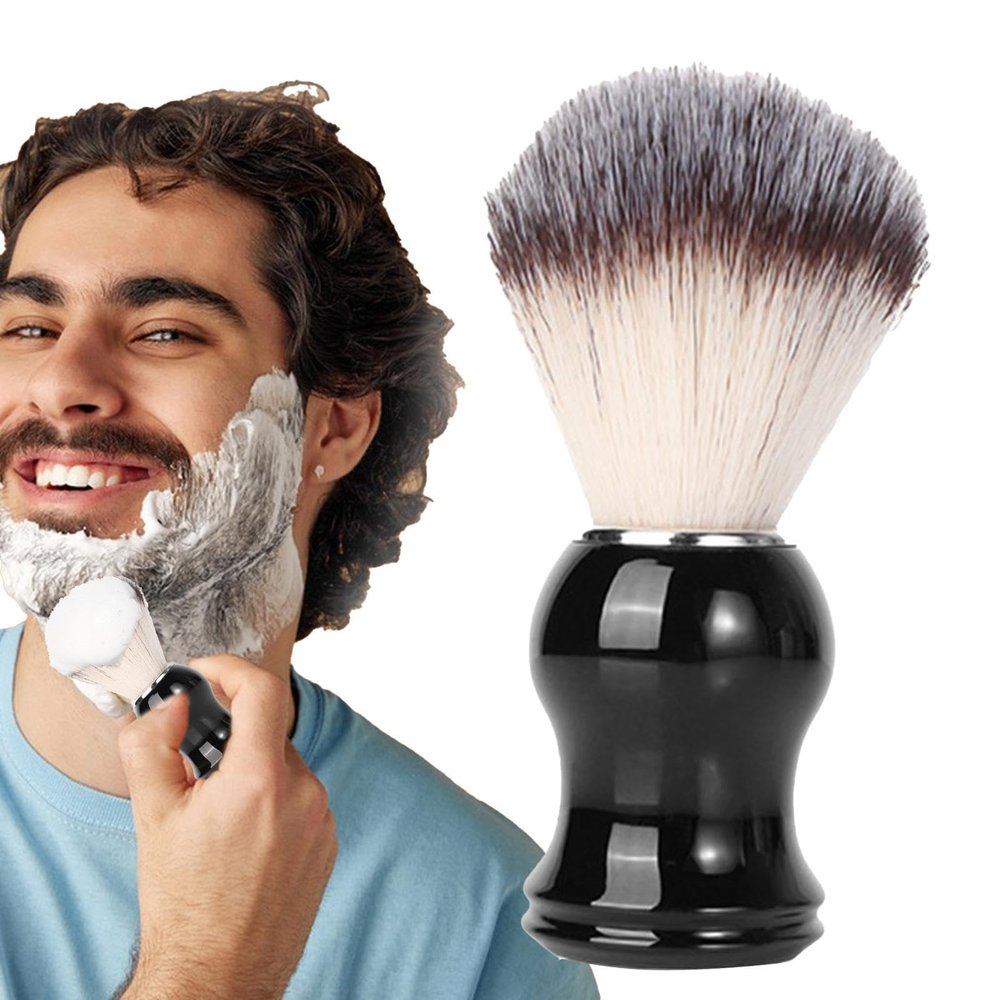 Esncddym Hair Shaving Brush, Shave Brush For Bearded Man, Ergonomic Handle Shave Brush For, Father's Day & Valentine's Day, Comfortable Grooming