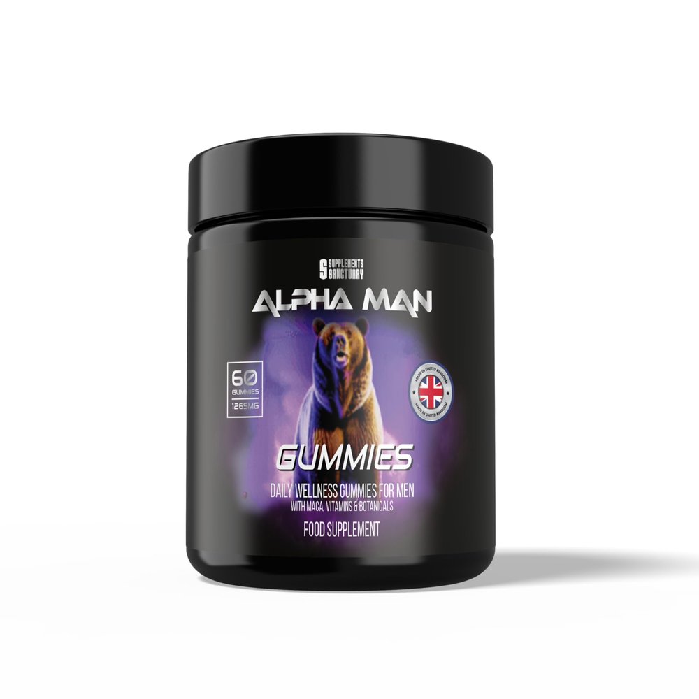 Alpha Man Gummies, with Maca, Vitamin B6, B12, Ashwagandha, L-Arginine, Tribulus Terrestris, 60 Gummies
