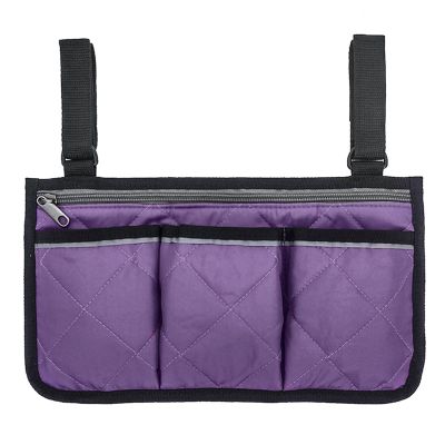 SAGGION Wheelchair Side Organizer Storage Bags, Wheelchair Side Hanging Storage Bag Holder Wheelchair Scooter Bag Armrest Side Organizer Elderly Secure Mobility Aid