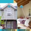 Cobweb Duster with Pole, 10ft Stainless Steel Pole Cobweb Brush with Medium-Stiff Bristles for Walls Beams Shelves Iight Fixtures and Window Screens view 3