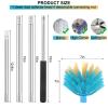 Cobweb Duster with Pole, 10ft Stainless Steel Pole Cobweb Brush with Medium-Stiff Bristles for Walls Beams Shelves Iight Fixtures and Window Screens view 4