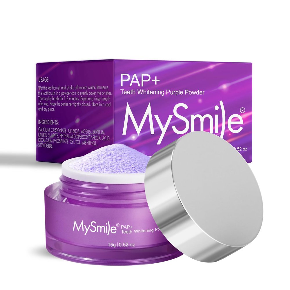 MySmile Pap Natural Mint Non-Sensitive Teeth Whitening Powder Cavity Prevention Little Foam for Cleaning Tooth Fresh Breath Care Oral Alternative Fluoride Free Toothpaste - About 0.52 oz