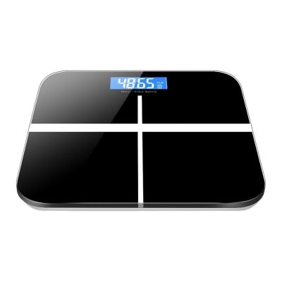 Bluetooth Smart Body Fat Scale Digital Body Weighing Scale With LCD Screen Electronic Weighing BMI Composition Analyzer Tools(Black USB Charging)
