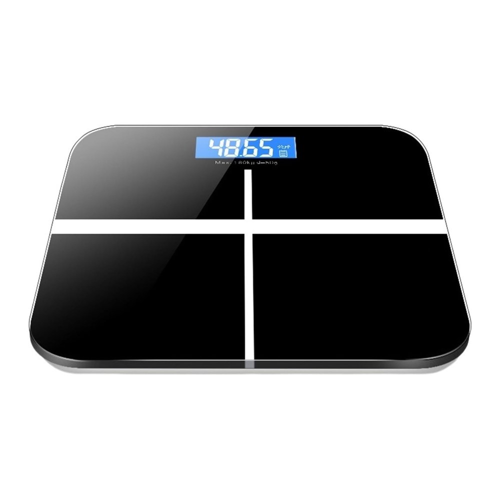 Bluetooth Smart Body Fat Scale Digital Body Weighing Scale With LCD Screen Electronic Weighing BMI Composition Analyzer Tools(Black USB Charging)