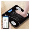 Bluetooth Smart Body Fat Scale Digital Body Weighing Scale With LCD Screen Electronic Weighing BMI Composition Analyzer Tools(Black USB Charging) view 2