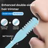 RIGENO Nose Hair Scissors, Double Sided Nose Hair Clippers, Portable Nose Hair Trimmer Nose Hair Removal, 360 Rotating Nasal Hair Cutter, Manual Nose Hair Trimmer for Men Women 3pcs (Light Green) view 2