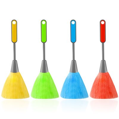 4 Pcs Computer Keyboard Cleaning Brush Set - Wool Duster With Handle, Mini Microfiber Duster, Dust Removal Brush, Electrostatic Precipitator, Blind Cleaning Brush