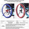 Dremdo Wheelchair Push Rim Covers 22/24In Rear Wheel Sports Wheelchair Cover, Non-Slip Wear-Resistant Hand Push Cover, Silicone Hand Push Cover-Improve Grip And Traction,6,22in view 2
