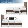 YLFBDD Bed Rails for Elderly Adults with Adjustable Heights & Extendable Dual Side Handles, Foldable Bed Assist Bar for Fall Prevention, Heavy Duty Bed Rail Fits King, Queen, Full, Twin Bed view 4