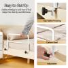 YLFBDD Bed Rail Carbon Steel Bed Barrier, Elderly Safety Side Assist Rails, Heavy Duty Bed Grab Bar, Clip-On Bed Safety Rails, Fall Prevention, Tool-Free Installation,White,140x30cm view 4