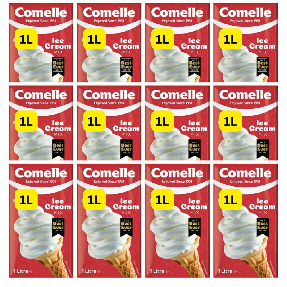 12x1L Comelle Ice Cream Mix UHT Whippy Ice Cream Mix Bulk Catering (12x1L)