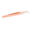 Rose Gold Curved Lash Tweezer with Tight Clip Design and Thin Flat Handle, Easy To Clean Stainless Steel Eyelash Tool for Girls, Ideal for False Eyelashes Application and Removal view 4