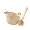 LOVIVER Wooden Sauna Bucket and Ladle 4L Large Capacity Versatile Bath Bucket SPA Steaming Room Tool SPA Accessory for Sauna Bath SPA view 1