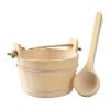  Wood Sauna Bucket and Ladle SPA Steaming Bathroom Tool Bath Accessories for Hotel view 1