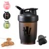 Protein Shaker Bottle 350ml with Mixing Ball BPA-Free Meal Replacement Shaker CupsLeakproof Flip On Lid Dishwasher Safe Gym Bottles for Men & Women Gym Sports Protein Supplement Fitness (Black) view 1