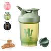 Protein Shaker Bottle 350ml with Mixing Ball BPA-Free Meal Replacement Shaker CupsLeakproof Flip On Lid Dishwasher Safe Gym Bottles for Men & Women Gym Sports Protein Supplement Fitness (Green) view 1