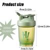 Protein Shaker Bottle 350ml with Mixing Ball BPA-Free Meal Replacement Shaker CupsLeakproof Flip On Lid Dishwasher Safe Gym Bottles for Men & Women Gym Sports Protein Supplement Fitness (Green) view 2