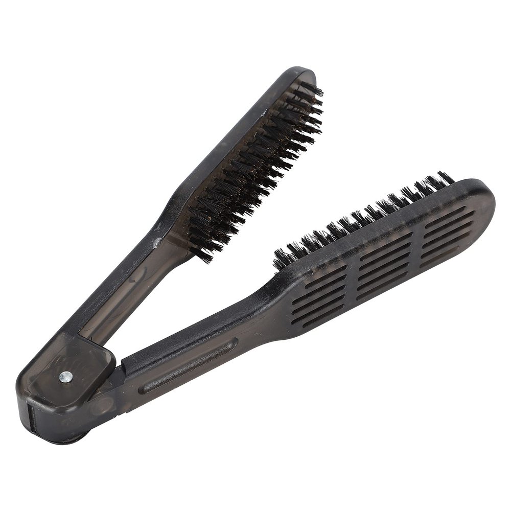 Tyenaza Hair Straightening Comb, Hair Straightener Brush Double Side Anti Static Hair Straightening Styling Brush for Hair Styling Straightening