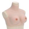 vidaXL Silicone Breastplate, Breast Form for Transgender Drag Queen Cosplay Mastectomy, High Collar Fake Boobs, Fake Breast, Caucasian D Cup view 1