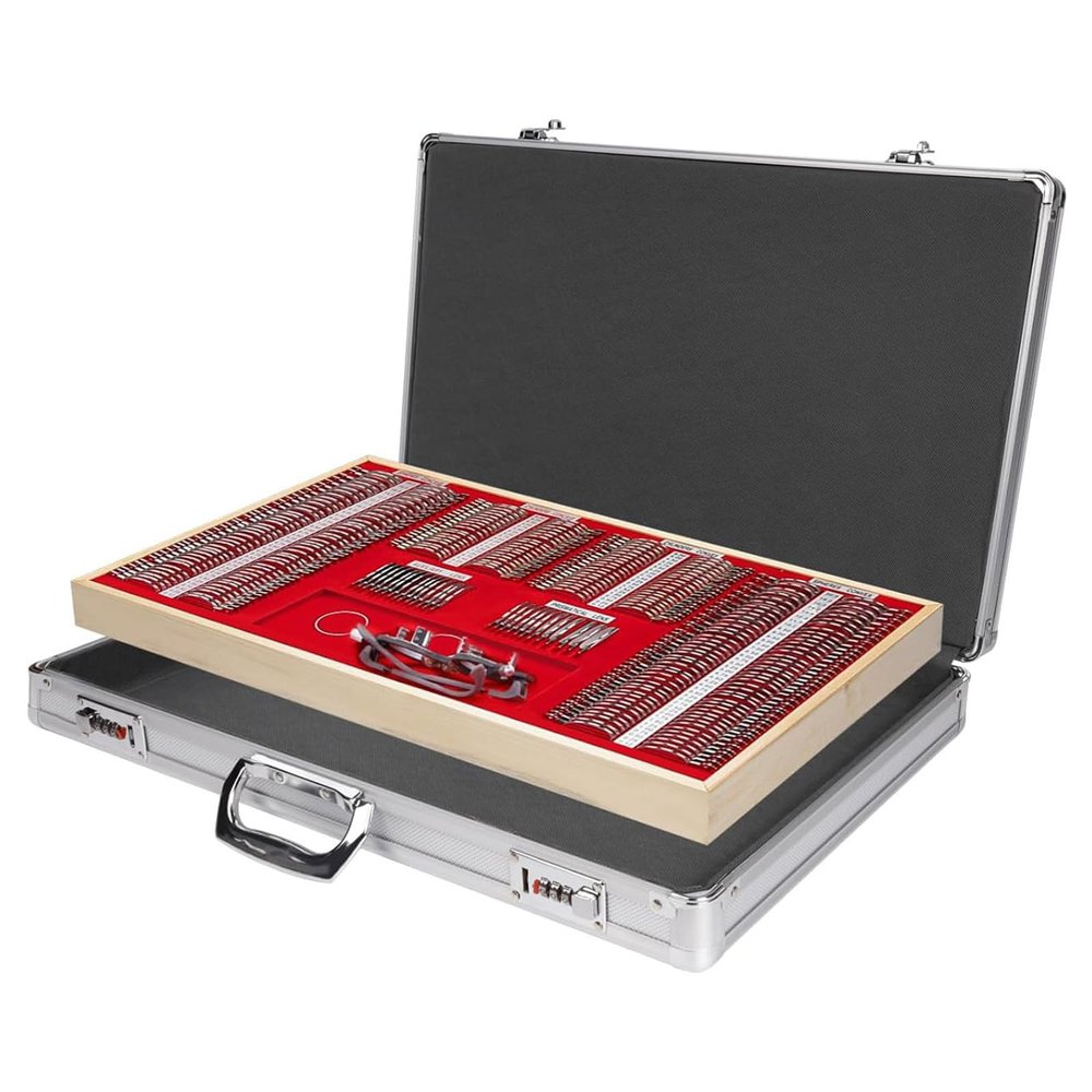 Lakenbroade Lens Case Optometry Equipment Optical Metal Rim Prism Trial Lens Set -266PCS