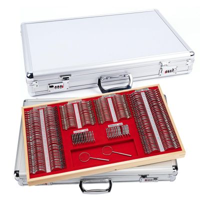 Lakenbroade Optical Trial Lens Set Optometry Kit Metal Rim Ophthalmic lenses + Aluminum Case + Optometry Test Trial Frame