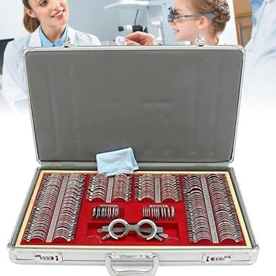 Lakenbroade 266 Trial Lens Set Optical Kit Metal Rim Wood Frame Aluminum Box