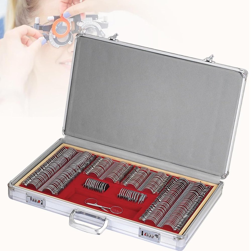 Lakenbroade 266 trial lens set kit optometry plastic rim aluminum trial case ophthalmic lenses metal box optical trial frame for eyeglasses shop