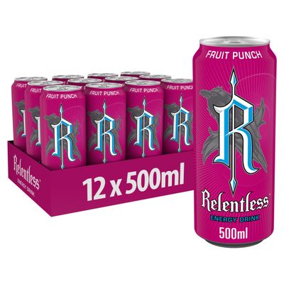 Relentless Can Fruit Punch 500 ml (Pack of 12)