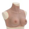 vidaXL Silicone Breastplate for Crossdressers - Tan C Cup - Realistic Design with High Collarbone, Comfortable and Light view 1
