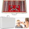 Lakenbroade 266Pcs Optical Trial Lens Set Optometry Kit Metal Rim Ophthalmic Lenses + Aluminum Case + Trial Frame + Cross Cylinders view 2