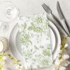 100Pcs Floral Guest Napkins Disposable Green Wildflower Paper Napkins Green Flower Dinner Hand Napkin for Party Supplies Table Decorations view 3