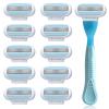 10Pcs Women's Razor Blades Refills,Compatible with Gillette Venus Smooth Razor,Triple-Layer Blades for Smooth Shaving,Comfort Edge Design,Washable and Easy to Replace,Superior Durability and Hygiene view 1