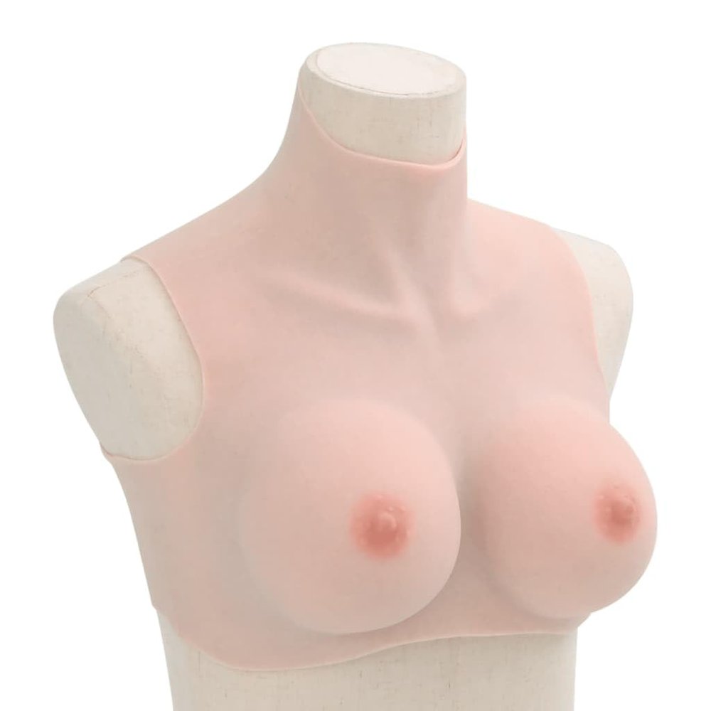 vidaXL Silicone Breastplate for Crossdressers  Fake Breast Form  Caucasian E Cup Light Comfort and Realistic Design