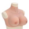 vidaXL Silicone Breastplate for Crossdressers - Natural H Cup, Realistic Design, Comfortable and Lightweight, High Collarbone Finish, Versatile for Cosplay and Transgender Use view 1