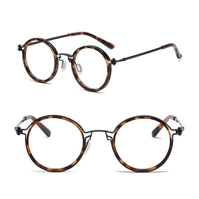 GSKFXJ Premium Retro Reading Glasses Round For Unisex, Progressive MultiFocus Presbyopia glasses, Anti Eye Strain Glasses(Tortoiseshell,2.5)