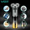 VGR Electric Rotary Shaver for Men - Face Beard Hair Razor - Cordless Rechargeable via USB-C - 200 Minutes Battery - Waterproof Shaving Machine - Wet or Dry Close Shave for Adults, Gents, Teenage Boy view 2