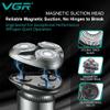 VGR Electric Rotary Shaver for Men - Face Beard Hair Razor - Cordless Rechargeable via USB-C - 200 Minutes Battery - Waterproof Shaving Machine - Wet or Dry Close Shave for Adults, Gents, Teenage Boy view 3
