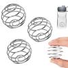 3 PCS Protein Shaker Ball, Stainless Steel Bottle Mixer Ball, Protein Mixer Sport Fitness Shaker Protein Shaker Bottle Cup Wire Whisk Mixing Ball for Protein Blended Stirring Whiskey, Coffee, Beverag view 1