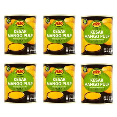 KTC Kesar Mango Pulp Tin 850g (Pack of 6)
