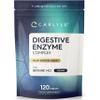 Digestive Enzyme Supplements with Betaine Hydrochloride | 120 Tablets | Complex with Lactase, Amylase & Lipase | Suitable for Vegetarians and Vegans | by Carlyle