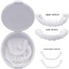 Brigtviee False Teeth, 2 Pairs Clip in Veneers Teeth, False Teeth Veneers Top and Bottom, Clip on Veneers Top and Bottom, Veneers Teeth Top and Bottom Set, Veneers Teeth for Men Women with Bad Teeth view 3