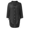 WILLBEST Casual Womens Winter Clothes Cotton-Blend Checked Shirt Jeans Jacket for Women Flare and Flowy tie Front Xmas Graphic Button Down Black and White Striped Jumper y2k Jacket Jumper for Men view 3