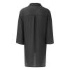 WILLBEST Casual Womens Winter Clothes Cotton-Blend Checked Shirt Jeans Jacket for Women Flare and Flowy tie Front Xmas Graphic Button Down Black and White Striped Jumper y2k Jacket Jumper for Men view 4