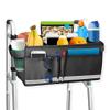 Aliseniors Walker Basket Walker Bag with Cup Holder - Multi Pockets Basket for Walker for Seniors - Big Capacity & Never Tipping Over Walkers Storage Bag, Universal Folding Walker Accessories - Black view 1