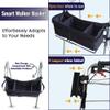 Aliseniors Walker Basket Walker Bag with Cup Holder - Multi Pockets Basket for Walker for Seniors - Big Capacity & Never Tipping Over Walkers Storage Bag, Universal Folding Walker Accessories - Black view 4