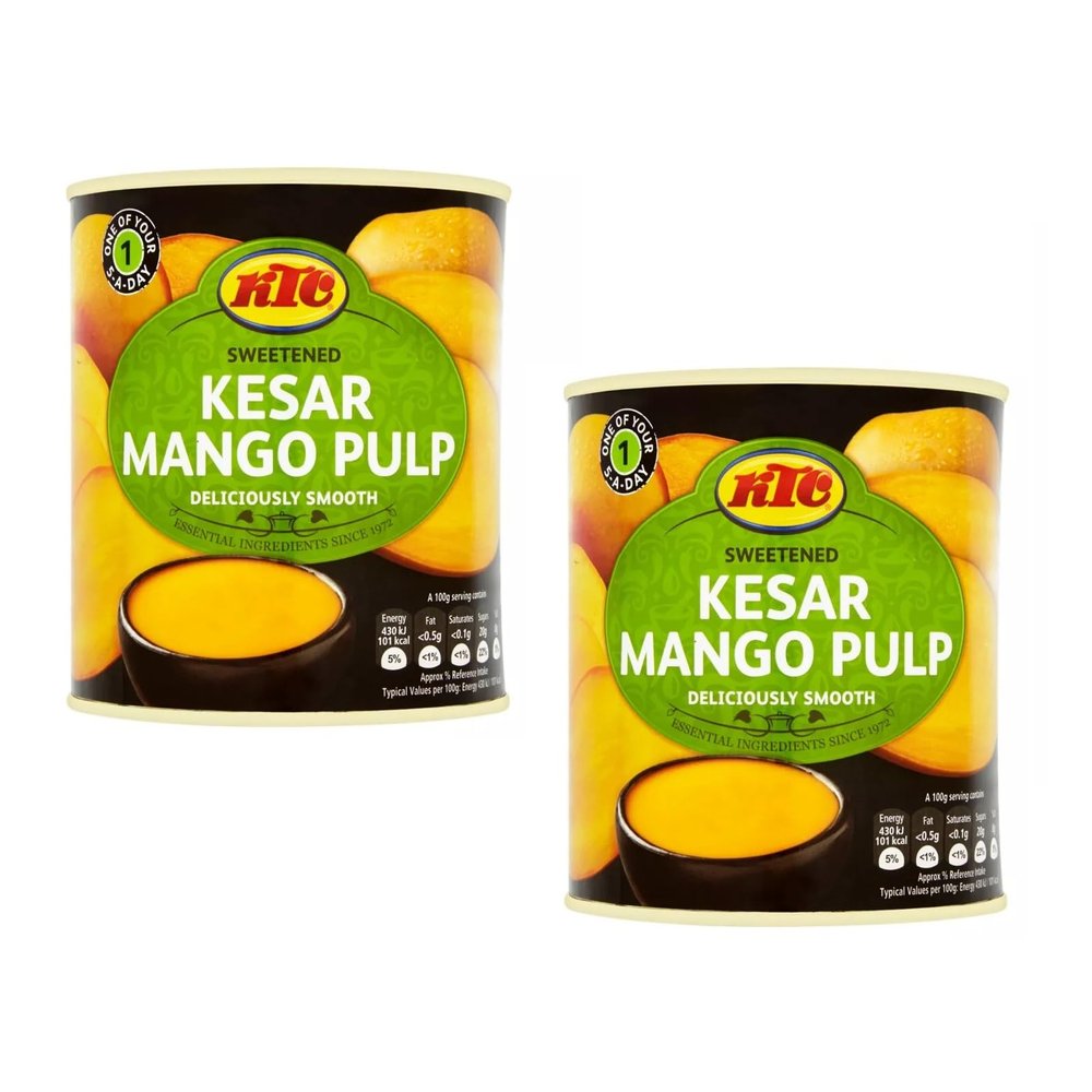 KTC Kesar Mango Pulp Tin 850g (Pack of 2)